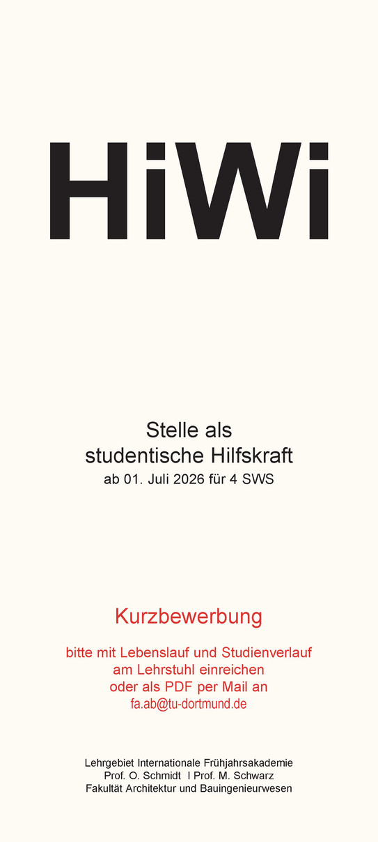 Stellenausschreibung: Stelle als studentische Hilfskraft ab 01. Juli 2026 für 4 SWS