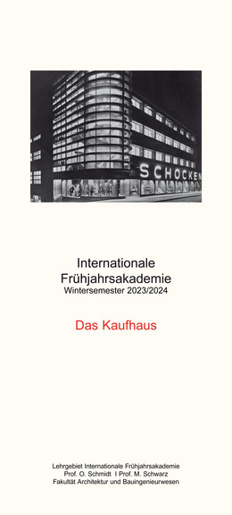 Titelplakat der Internationalen Frühjahrsakademie 2024 "Das Kaufhaus"