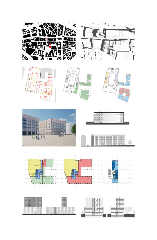 Studentische Arbeiten des Workshops "Internationale Frühjahrsakademie 2024 - Das Kaufhaus"