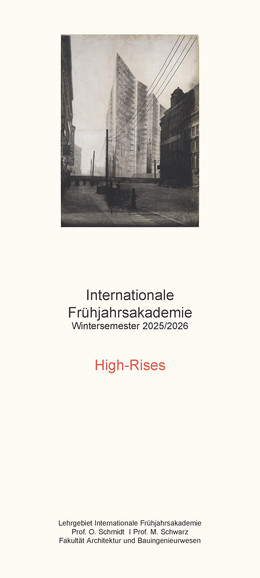 Titelplakat der Internationalen Frühjahrsakademie 2026 "High-Rises"