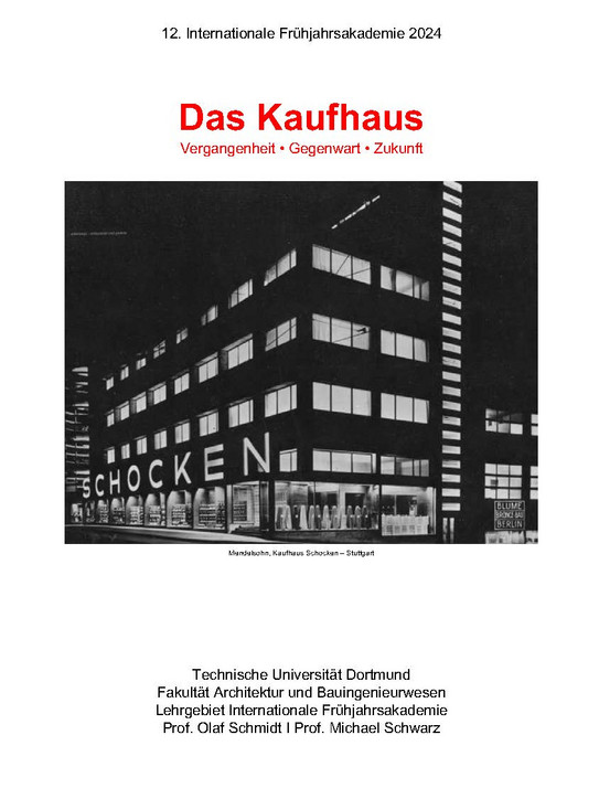 Deckblatt zur Aufgabenstellung der Internationale Frühjahrsakademie Ruhr 2024 - "Das Kaufhaus"