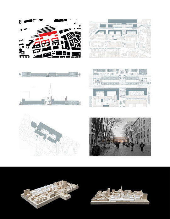 Studentische Arbeiten des Workshops "Internationale Frühjahrsakademie 2025 - Der Bahnhofsvorplatz"