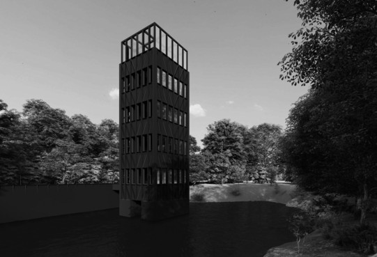 Studentische Arbeit der Wochenentwürfe "Damm-Insel-Kanal-Grube"