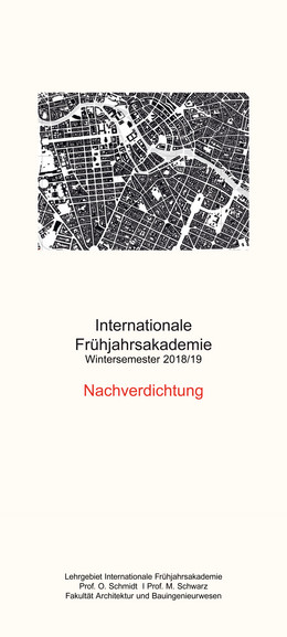 Titelplakat der Internationalen Frühjahrsakademie "Nachverdichtung"