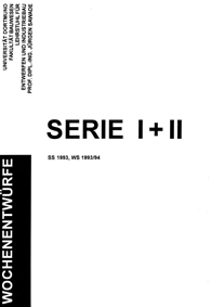 Deckblatt der Publikation "Wochenentwürfe I + II"